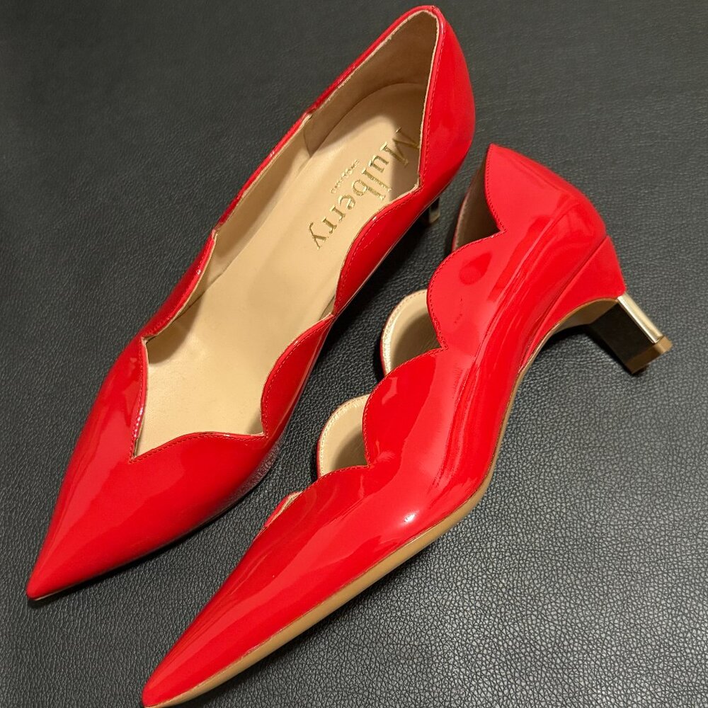 Mulberry Tomato Red Patent Leather Pumps - Italian Size 39